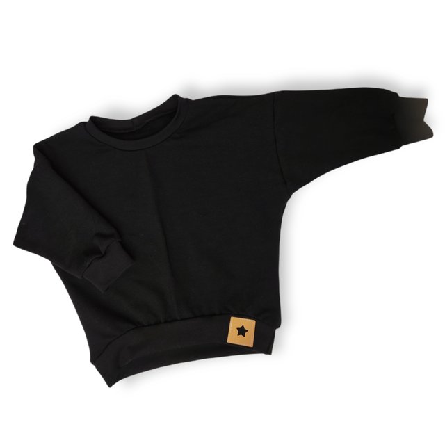 Pullover Sweater schwarz mit Patch 86/92