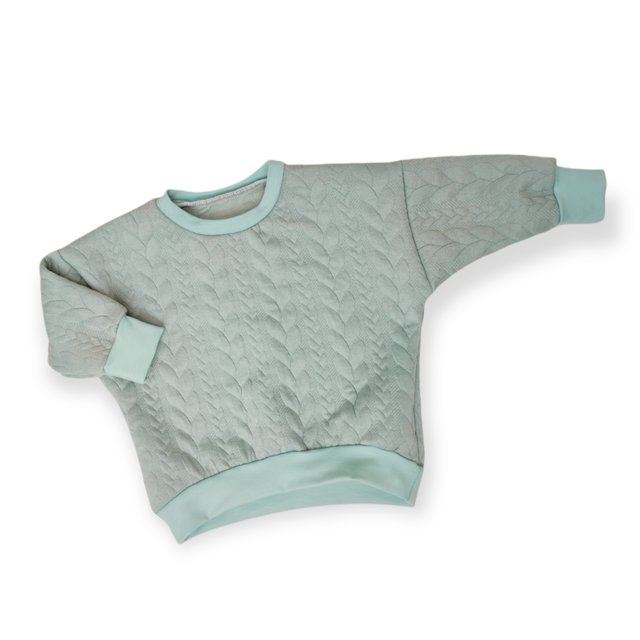 Pullover Sweater Zopfstrick mint 62/68