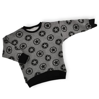 Pullover Sweater Sterne grau schwarz 98/104